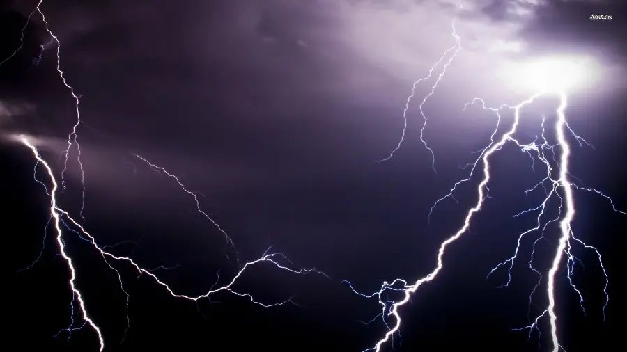 Incredibly beautiful photo of bright lightning in the sky with excellent quality