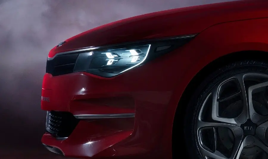 Photo of the beautiful face of the Kia Optima 2023