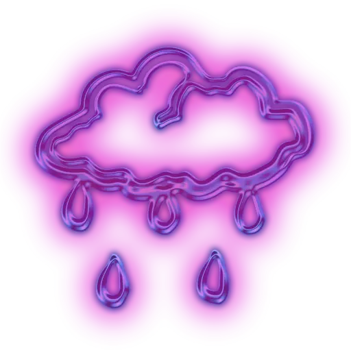 Neon Purple Cloud PNG Image