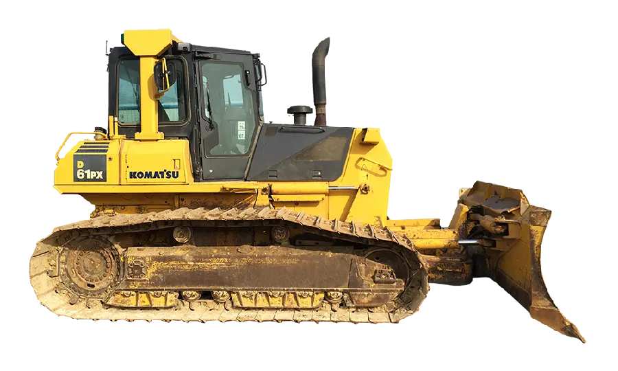 Cropped photo of heavy bulldozer machinery