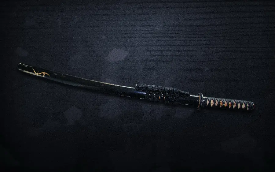 Beautiful background of a beautiful black sword for wallpaper 
