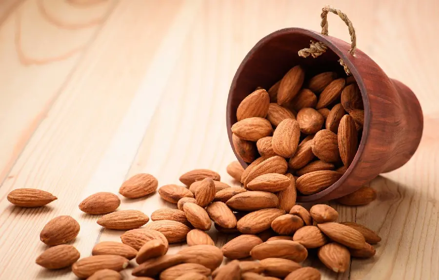 Healthy Almond Nuts in a Spectacular Artistic View