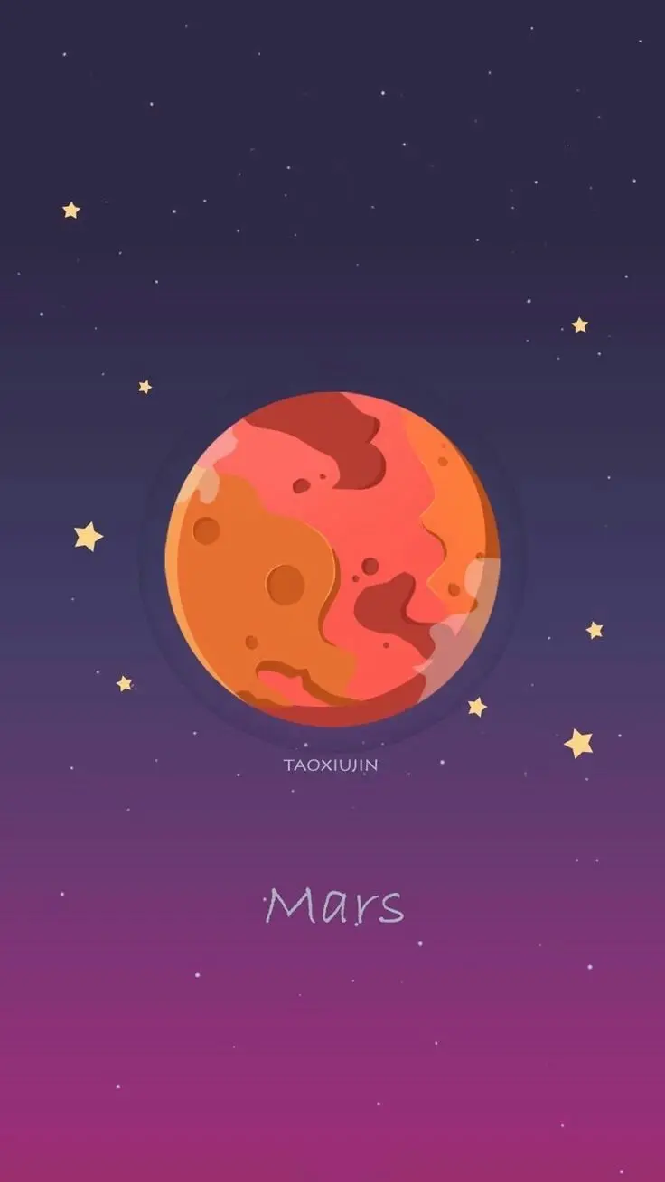 Super beautiful mobile wallpaper with Mars design