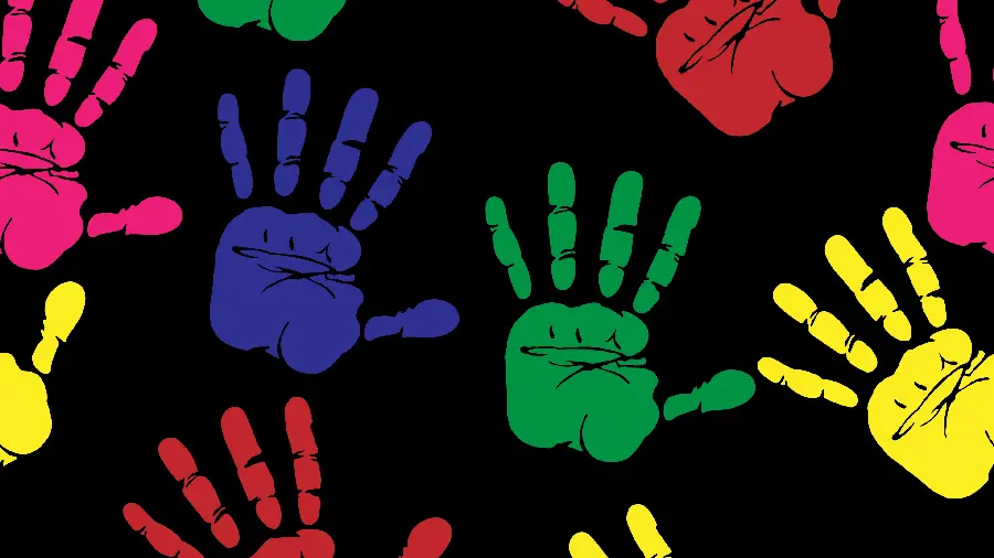 Colorful Hands Wallpaper for Computer with Resolution 3840 x 2160