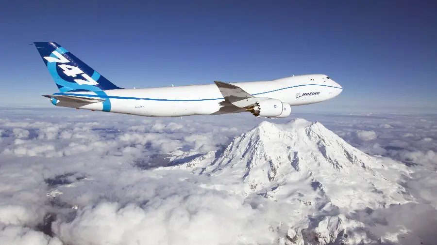 Amazing background of a plane in a cloudy sky