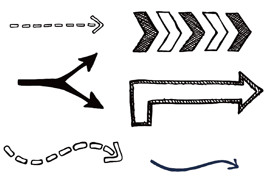 Latest collection of black arrows and arrows without background