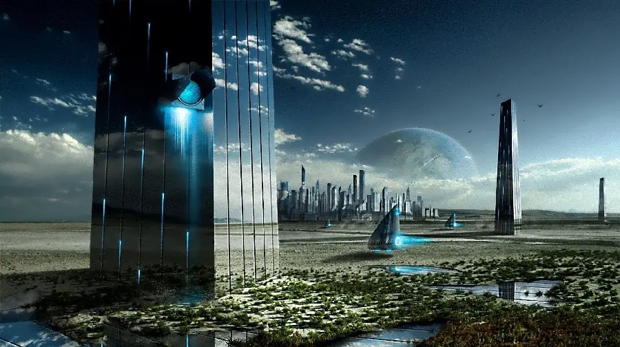 Amazing fantasy background with a shiny blue theme for Windows
