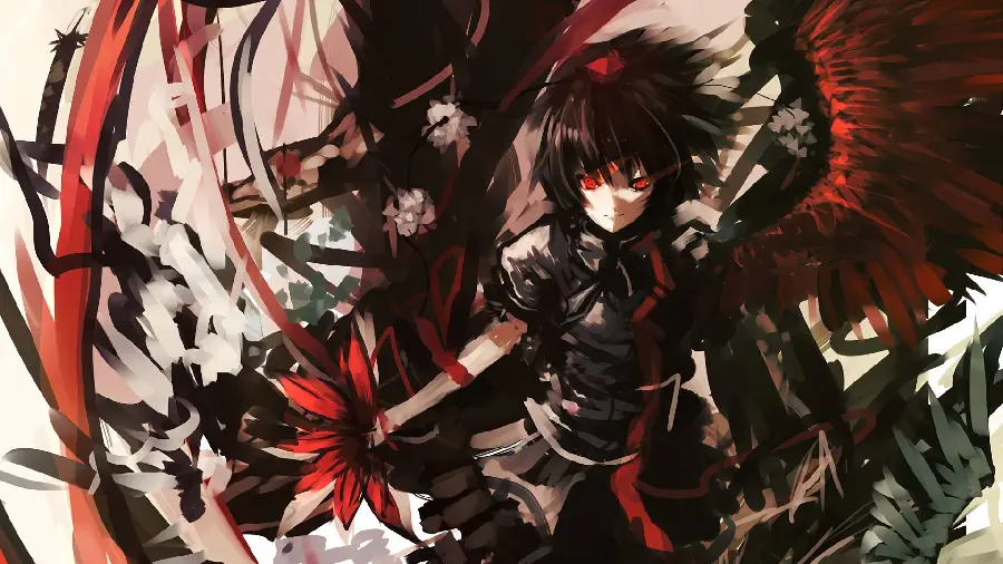 Dark evil and wicked anime boy photo