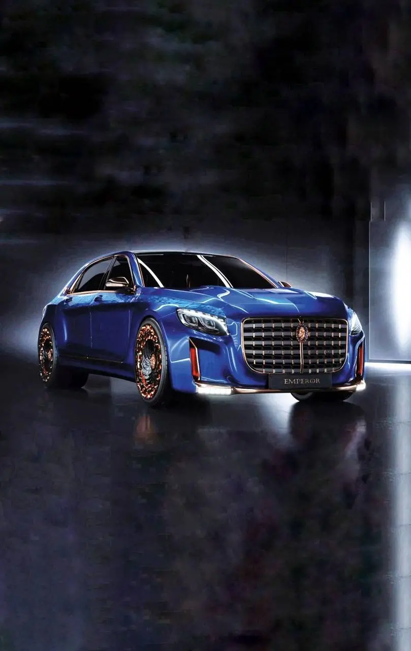 Photo of the Mercedes Benz Maybach Car with a Black Background