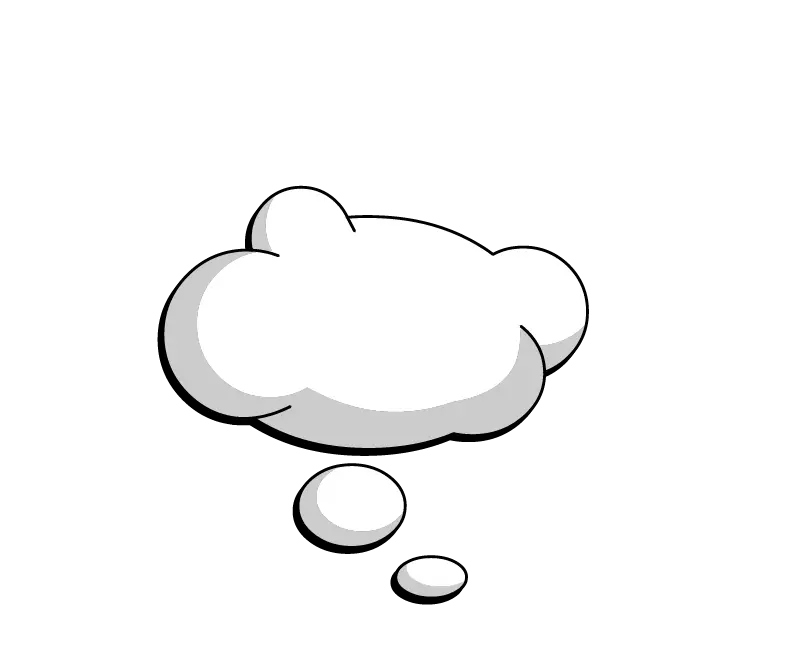 Download simple and beautiful thought cloud and quote bubble in PNG format