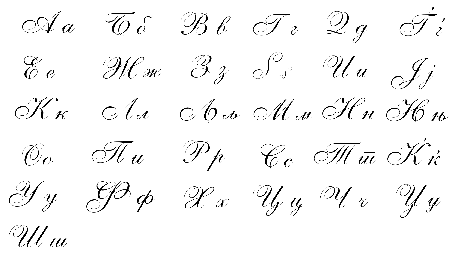 Images of Latin English letters suitable for design