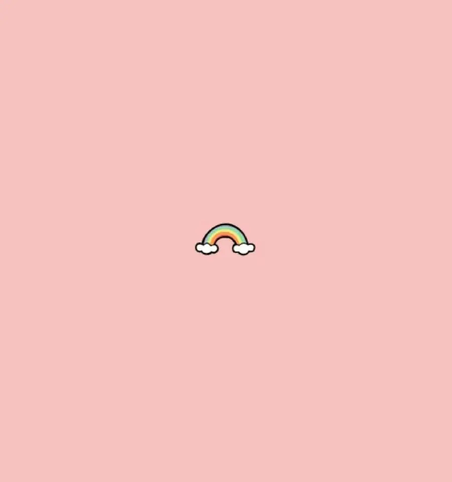 Download pink profile with a minimalistic little rainbow design