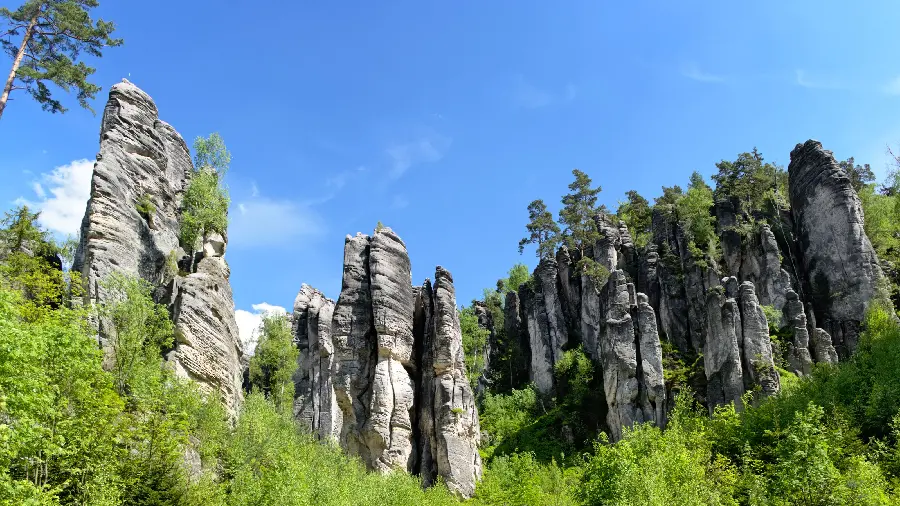 Photo of pristine rocks in the nature of the Czech Republic