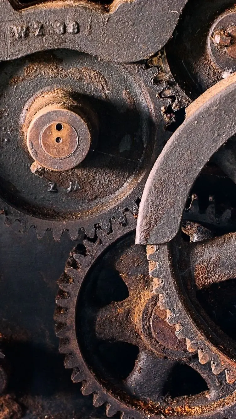 Rusty gear concept profile photo in HD quality 