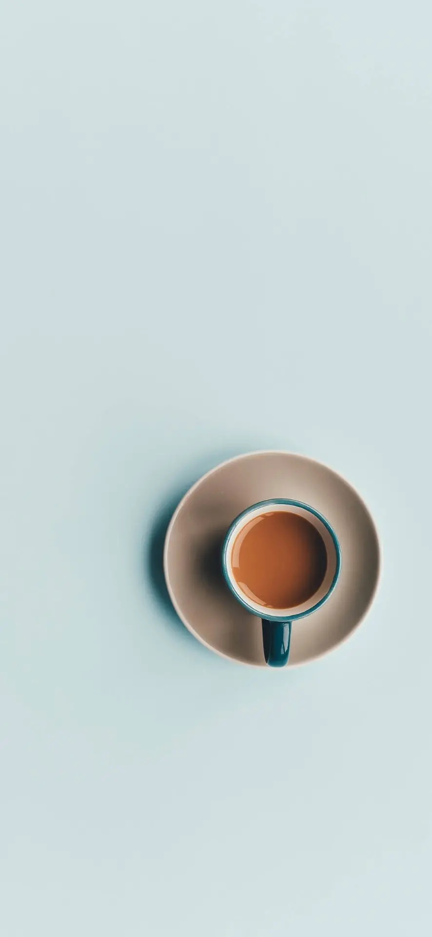 Relaxing Coffee Cup Mobile Background with Minimal Design
