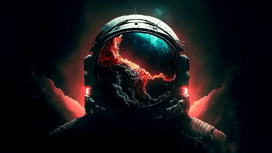 The best desktop wallpaper with an astronaut design made by artificial intelligence
