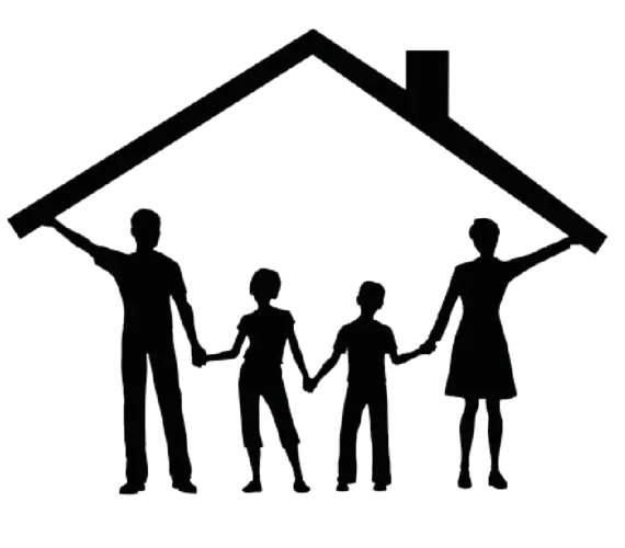 Conceptual photo of a house for a family