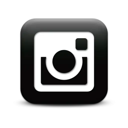 Black and white photo of Instagram logo and logo in PNG format