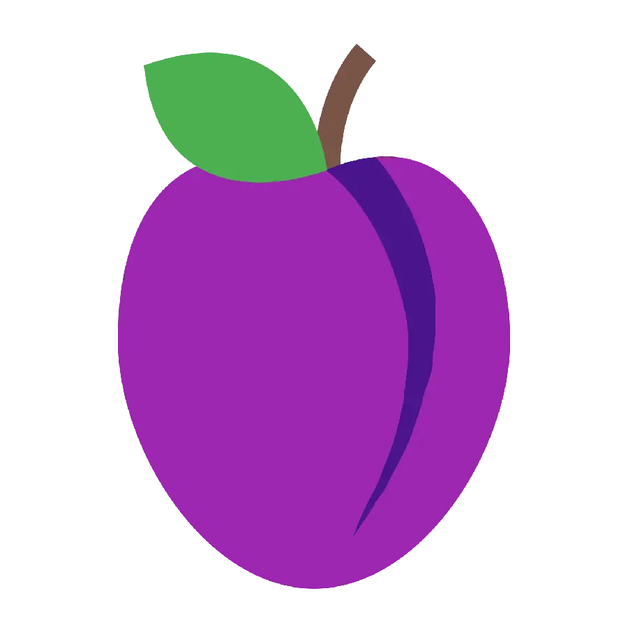 Download beautiful drawing of black plum fruit in png format
