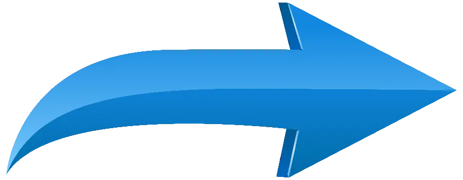 Blue arrow sticker for inshot in PNG