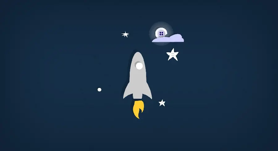 Interesting and fantasy image of a rocket in the sky with a craft theme 1402