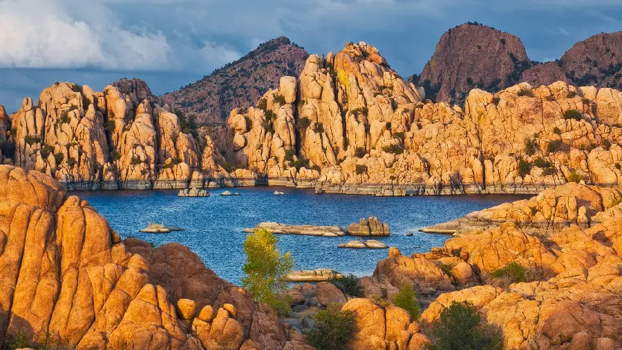 Attractive photo of mountains and blue sky for desktop