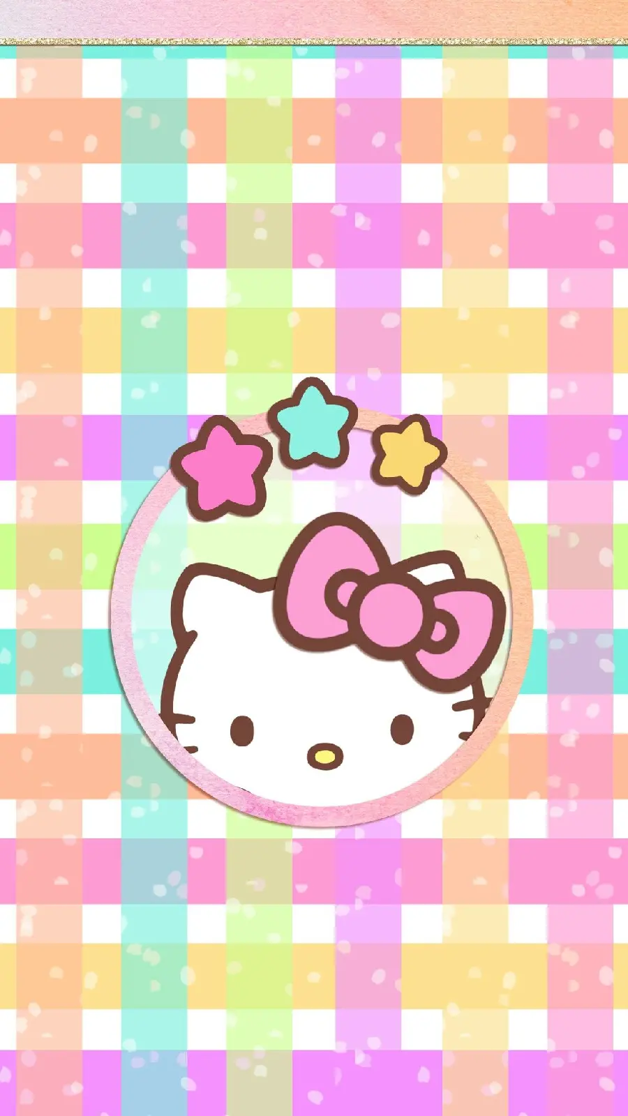 Stylish Background Colorful Kitty Pattern Square