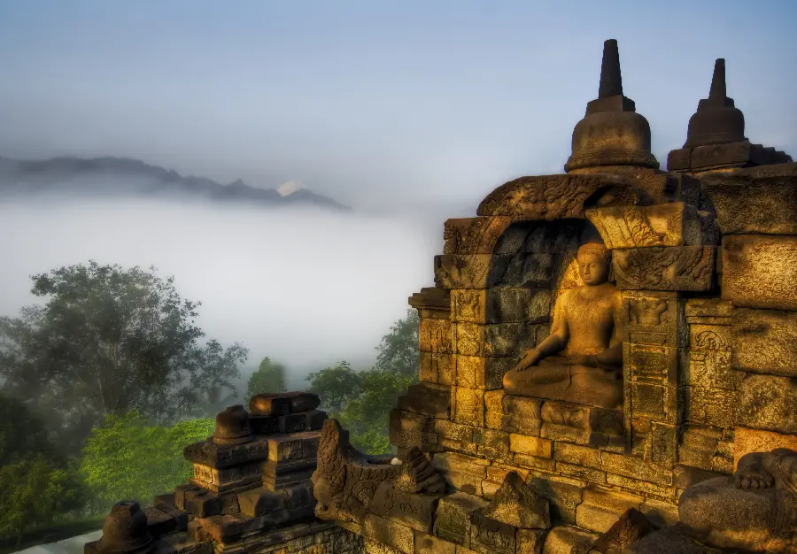 Photo of the amazing golden Buddha temple in Tibet with special quality