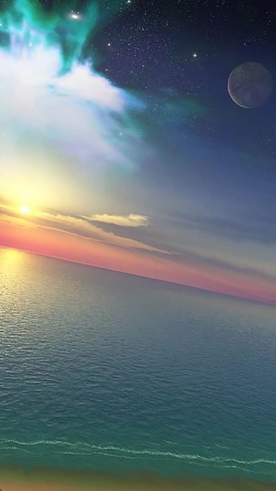 Endless Sea and Sunset Wallpaper for Samsung A13