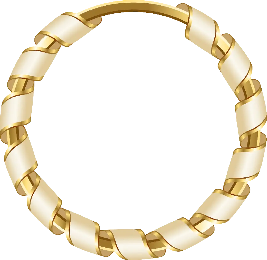 High quality gold and white circular ring for logo editing