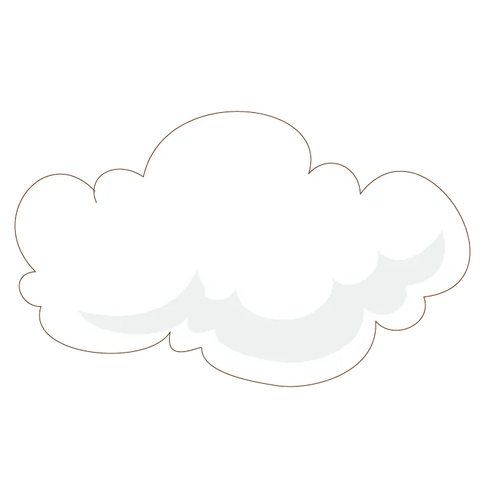 Simple white cartoon cloud photo png