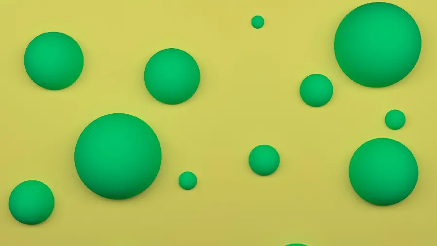 3D Digital Photo with Green Circle and Yellow Background for Mac