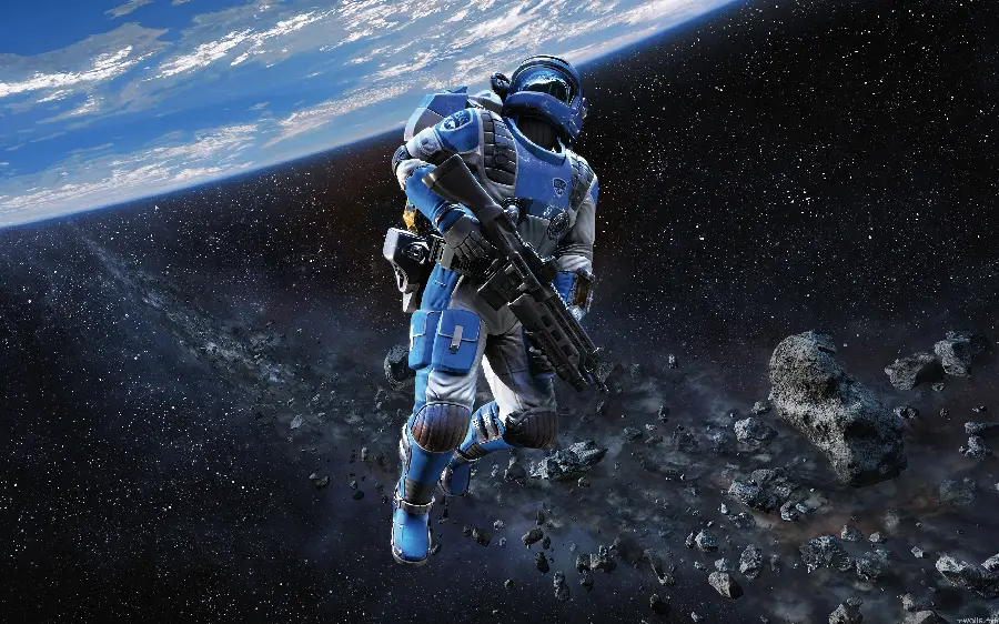 Attractive Boyish Background Astronaut Guardian of the Earth