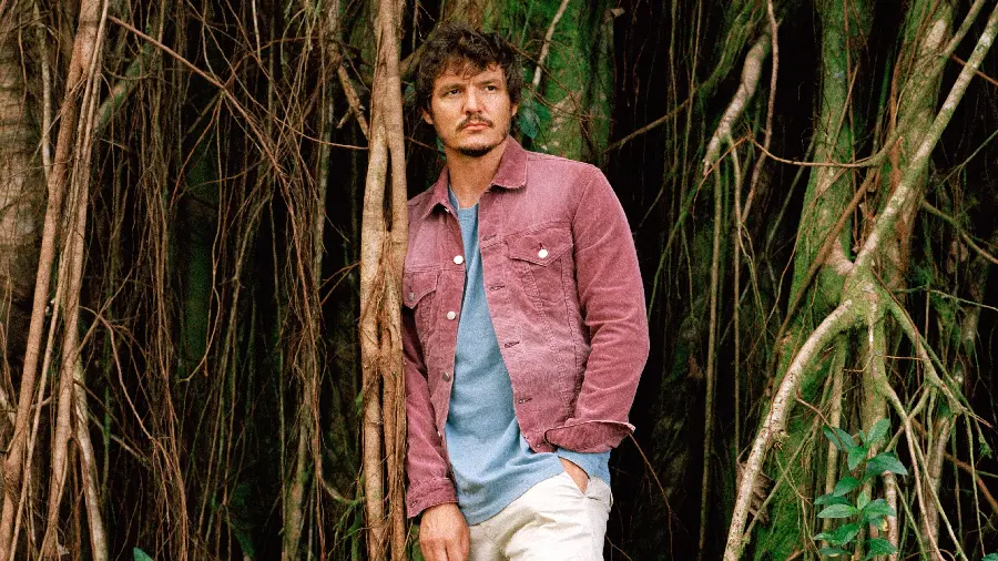 Pedro Pascal's sports style in a full HD quality art frame 