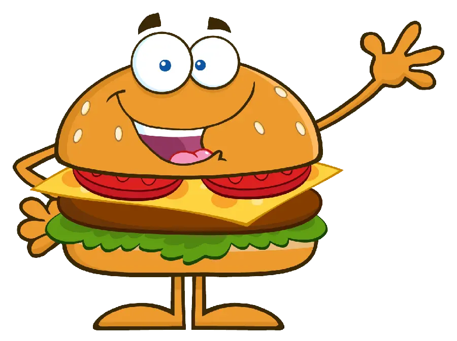 Fantasy image of Happy Hamburger in Full HD Quality 