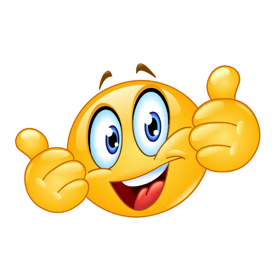 Yellow Like Emoji in PNG Format