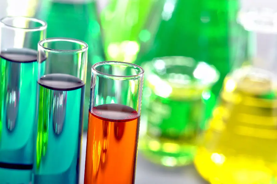 Background photo of chemistry lessons for students of this field