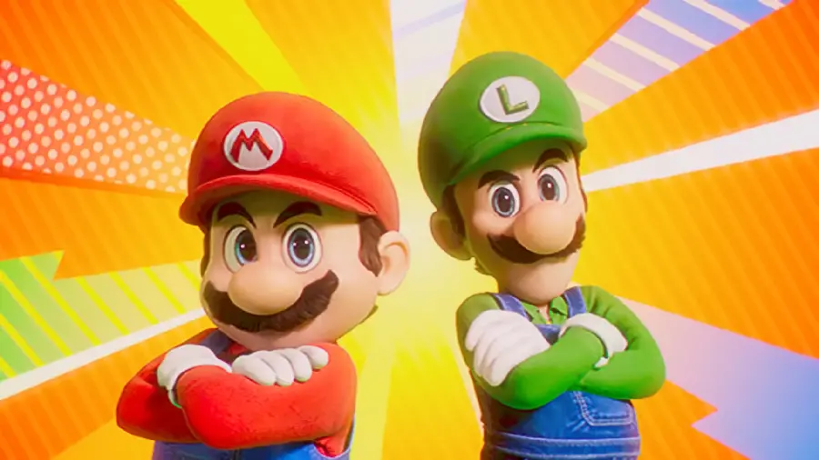 Image of the two brothers Mario and Luigi in Super Mario with red and green clothes