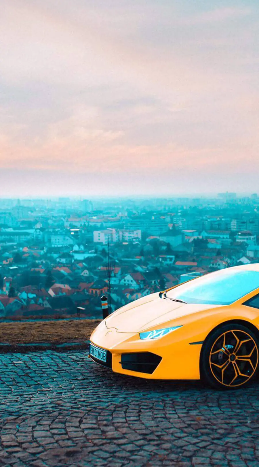 Luxury Yellow Car Wallpaper for IPhone 15 Ultra