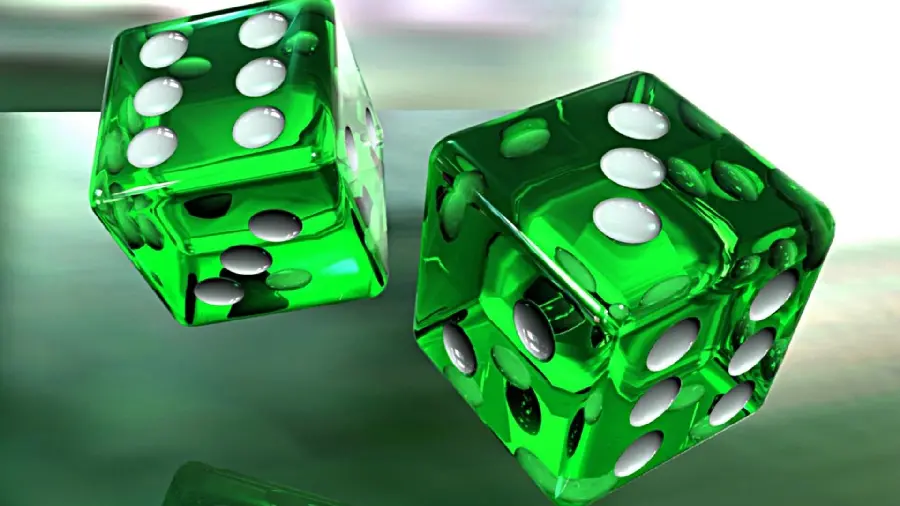New Beautiful Green Glass Dice Background For Laptop