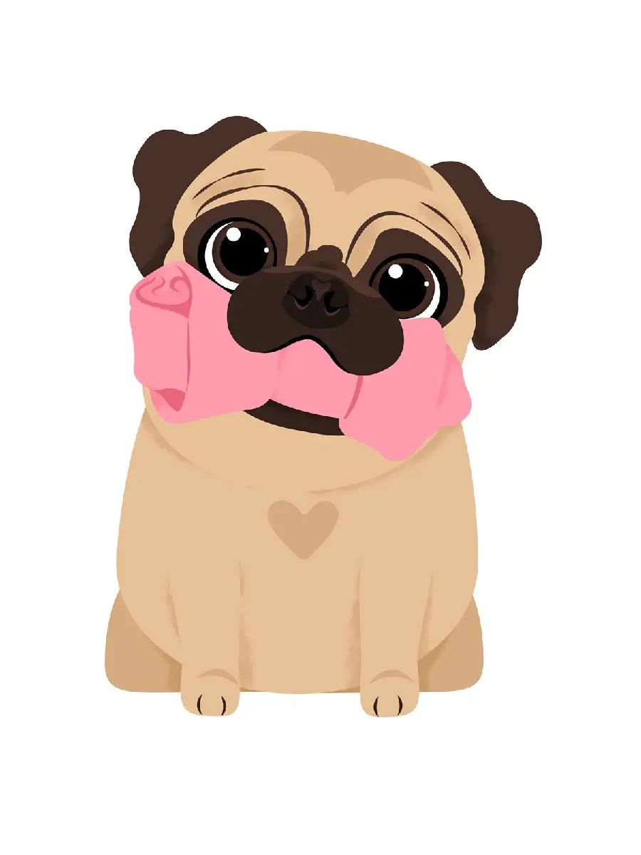 Beautiful little bulldog in a stylish graphic frame