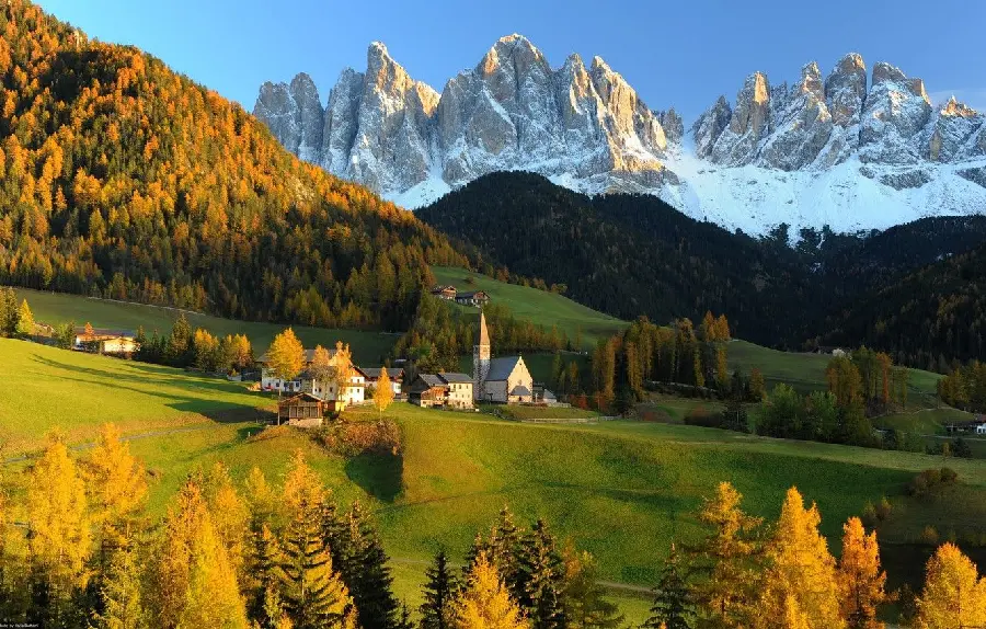 Swiss Village 4K Wallpaper