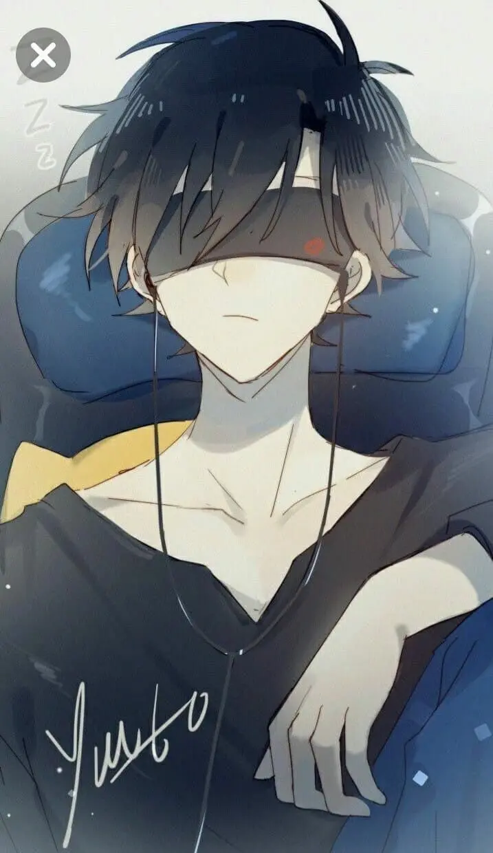Download high quality photo of a sad anime boy