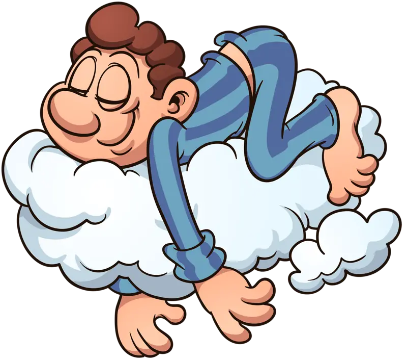 Cartoon Cloud Sleeping Drawing PNG