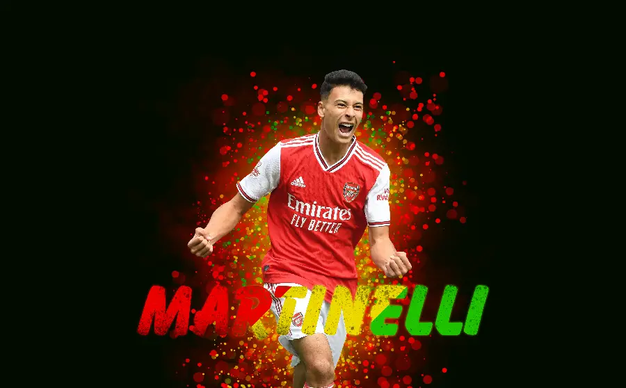 Wallpaper of Gabriel Martinelli, Arsenal player