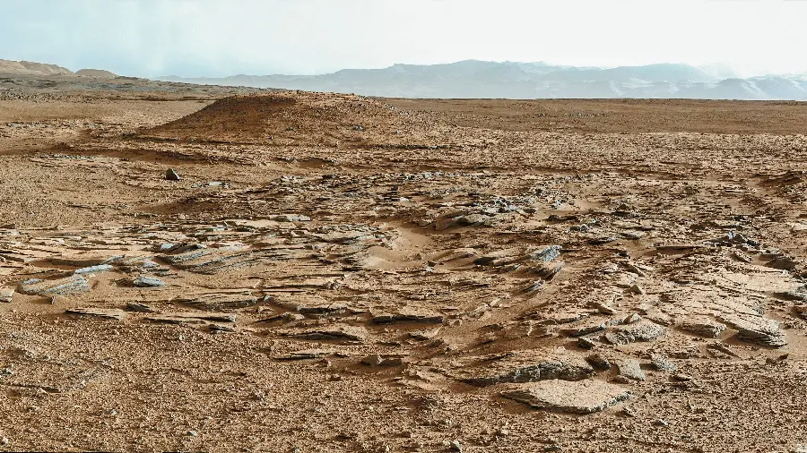The latest view of the surface of Mars with interesting details 