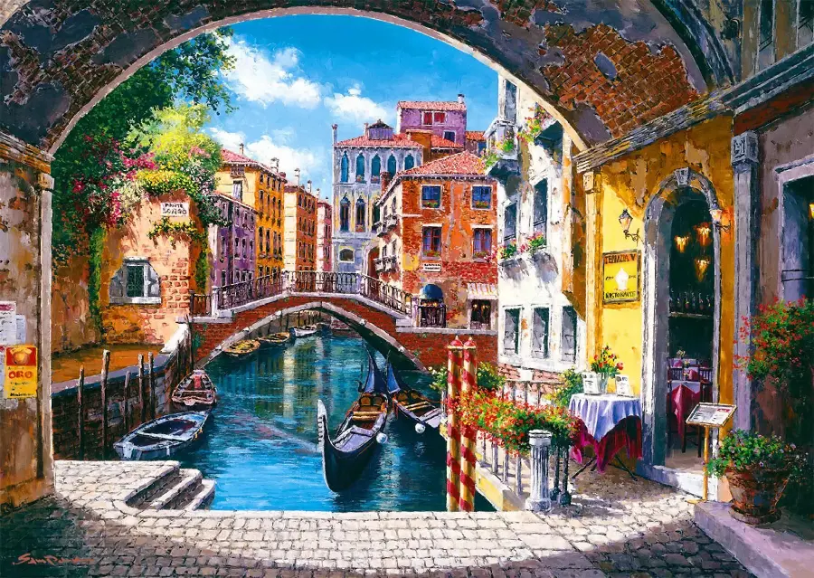 High quality painting of the city of Venice, Italy