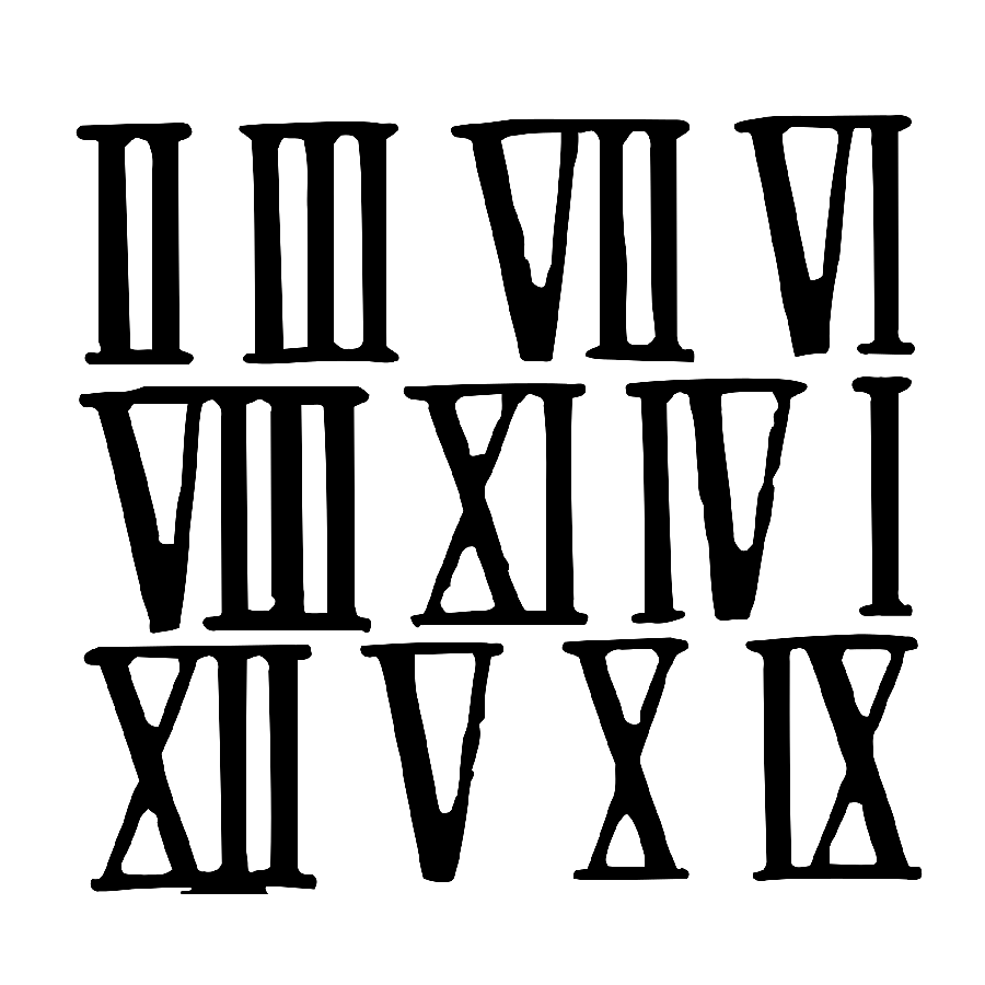 High Quality Rounded Latin Numbers