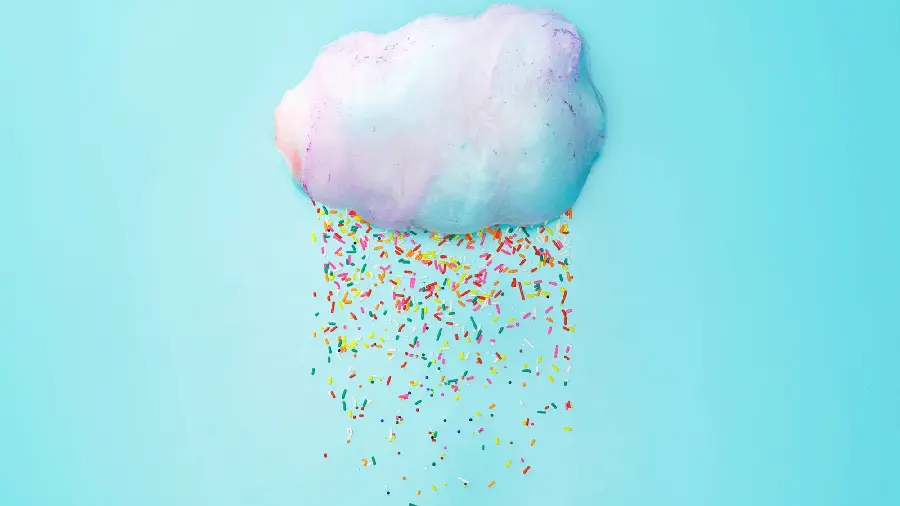 Download fantasy wallpaper for your phone with a cotton candy and truffle pattern