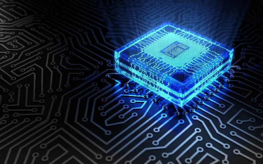 Blue shining computer science wallpaper for Windows 10 and 11
